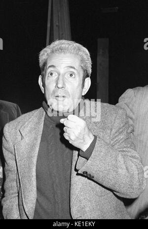 Marcelino Camacho, leader storico del leader spagnolo sindacato Comisiones obreras (CCOO - Commissioni operaie) e membro del partito comunista spagnolo - Milano (Italia) 1976 Foto Stock