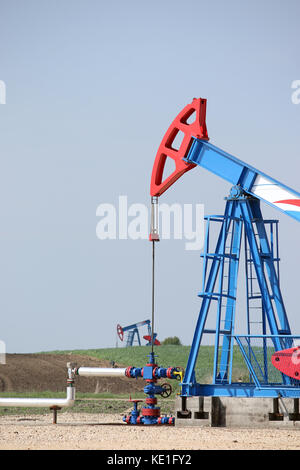 Pompa olio jack oilfield Foto Stock