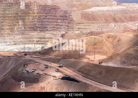 Morenci miniera di rame, tra le più grandi miniere di rame nel mondo, Greenlee County, Arizona, Stati Uniti d'America Foto Stock