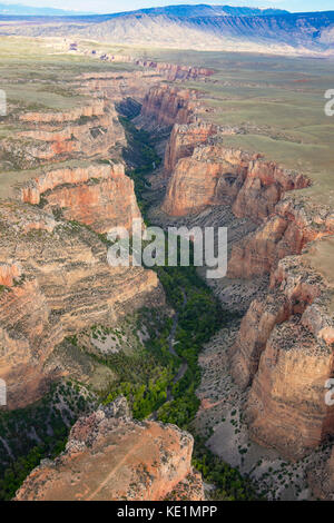 Foto aeriel di diavoli canyon nella Bighorn bacino del wyoming Foto Stock