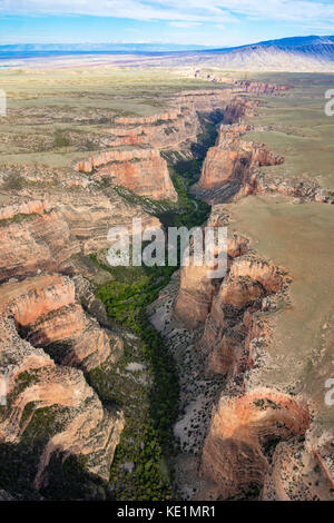 Foto aeriel di diavoli canyon nella Bighorn bacino del wyoming Foto Stock