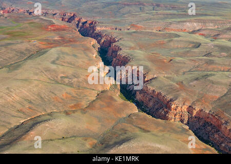 Foto aeriel di diavoli canyon nella Bighorn bacino del wyoming Foto Stock