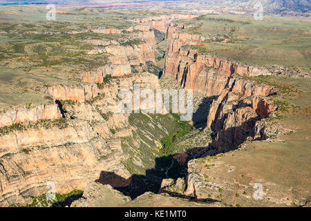 Foto aeriel di diavoli canyon nella Bighorn bacino del wyoming Foto Stock