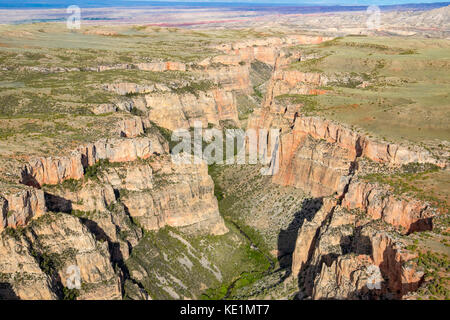 Foto aeriel di diavoli canyon nella Bighorn bacino del wyoming Foto Stock