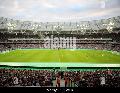 Il 4 agosto 2016. Viste generali della London Stadium, casa del West Ham United Football Club durante la gara di Europa League tra il West Ham United FC e D Foto Stock