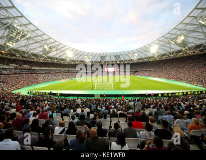 Il 4 agosto 2016. Viste generali della London Stadium, casa del West Ham United Football Club durante la gara di Europa League tra il West Ham United FC e D Foto Stock