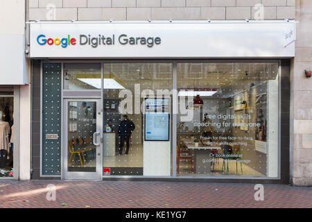 Google Digital Garage negozio di fronte a New Street, Birmingham, Regno Unito Foto Stock