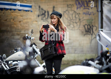 Moto mostra nel centro città di Bristol Foto Stock