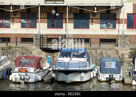 Welsh Back storico porto flottante Bristol City Centre Foto Stock