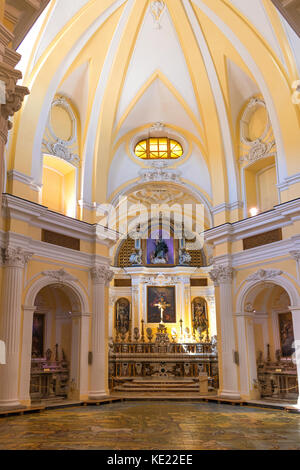 Interno della chiesa San Michele di Anacapri sull'isola di Capri, Italia,all'interno della chiesa San Michele di Anacapri sull'isola di Capri, Italia, Foto Stock