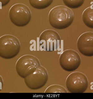 Il cioccolato liquido con bolle Foto Stock