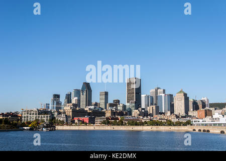 Montreal, Canada - 12 ottobre 2017: montreal skyline da Parc de la Cité du harvre Foto Stock