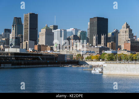 Montreal, Canada - 12 ottobre 2017: montreal skyline da Parc de la Cité du harvre Foto Stock