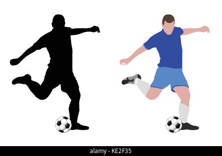 Giocatore di calcio - illustrazione vettoriale Illustrazione Vettoriale