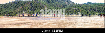 Agosto 22, 2017 - Grand Prismatic Spring nel Parco Nazionale di Yellowstone Foto Stock