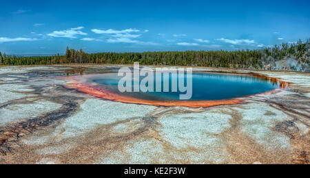 Agosto 22, 2017 - piscina turchese nel parco nazionale di Yellowstone Foto Stock