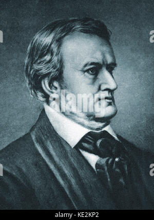 Richard Wagner portrait. Compositore tedesco & autore, 22 maggio 1813 - 13 febbraio 1883. Foto Stock