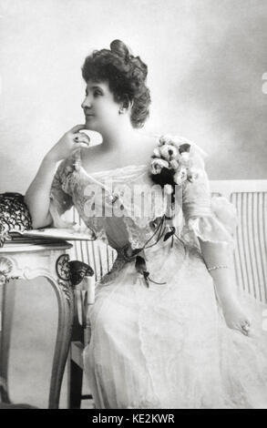 Nellie Melba - Ritratto di soprano Australiano. Ha studiato con Mathilde Marchesi di Parigi. Debutto Teatro de la Monnaie di Bruxelles 1887 come gilda. 1861-1931 Foto Stock