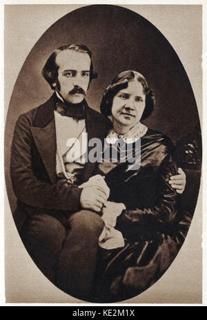 Jenny Lind - soprano svedese con il marito Otto Goldschmidt come sposi novelli. 6 Ottobre 1820 - 2 novembre 1887. Foto Stock