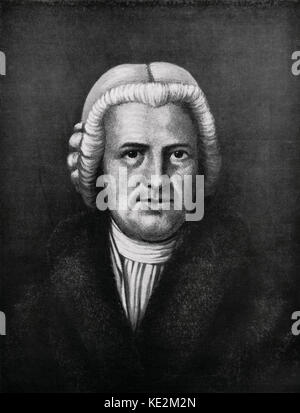 Bernhard Christoph Breitkopf - Ritratto del fondatore di Breitkopf & Härtel, il più antico del mondo music publishing house. Fondata nel 1719 a Lipsia. 1695 - 1777. Bernhard Christoph Breitkopf lavorato con J.S. Bach. La società ha lavorato con Beethoven, Joseph Haydn, Mendelssohn, Schumann, Liszt, Wagner e Brahms. Foto Stock