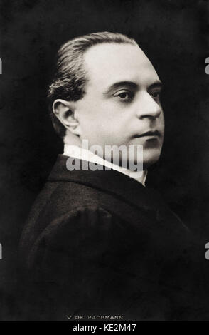Vladimir de Pachmann - Ritratto del pianista Ukrainian-German. 27 Luglio 1848 - 6 gennaio 1933. Vladimir von Pachmann. Foto Stock