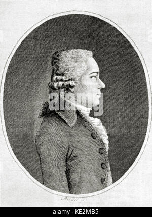 Carl Ditters von Dittersdorf. Violinista austriaco e compositore, 2 novembre 1739 - 24 ottobre 1799. Karl Ditters Foto Stock