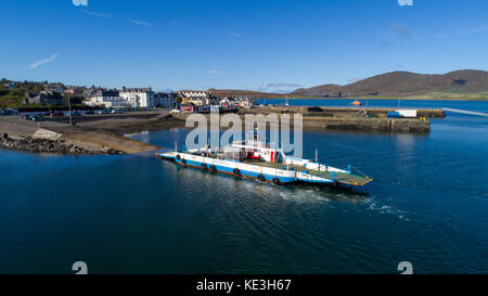 Valentia Island traghetto per auto. Questa barca ha cessato funzionamento su 8 Ottobre 2017 dopo 22 anni di servizio tra Knightstown e Cahersiveen, Kerry, Irlanda Foto Stock