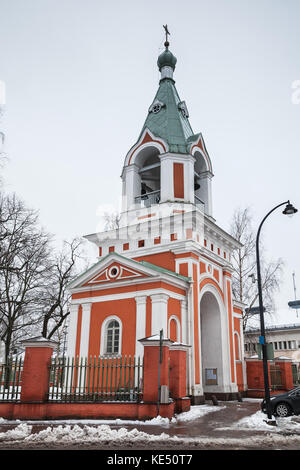 Chiesa di San Pietro e san Paolo, la chiesa ortodossa di Hamina, Finlandia. Fu costruito nel 1837, progettato da italiano-architetto francese Louis visconti Foto Stock