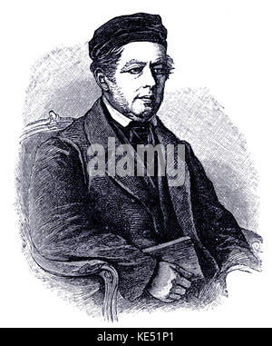 Moritz Hauptmann - ritratto del compositore tedesco e scrittore. 13 Ottobre 1792 - 3 gennaio 1868. Foto Stock