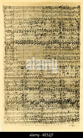 Johann Sebastian Bach 's manoscritto punteggio per la cantata "Gott ist mein König" (Dio è il mio re), 1708.BWV 71. Il solo di Bach 's cantate pubblicato durante la sua vita. Acc, del compositore tedesco: 21 Marzo 1685 - 28 luglio 1750. Foto Stock