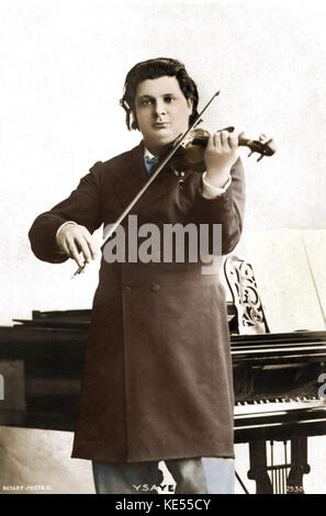 YSAYE, Eugène - suonare il violino violinista belga, 1858-1931 Foto Stock