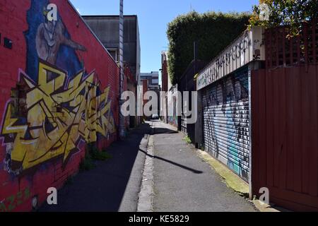 Graffiti e il murale in Melbourne Victoria - Australia. pic è stata adottata nel settembre 2016 Foto Stock