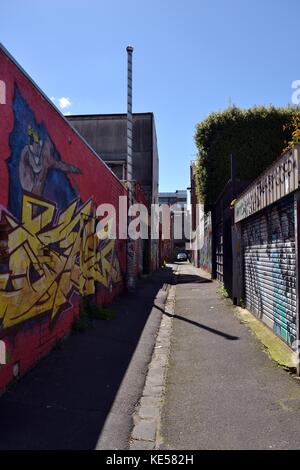 Graffiti e il murale in Melbourne Victoria - Australia. pic è stata adottata nel settembre 2016 Foto Stock