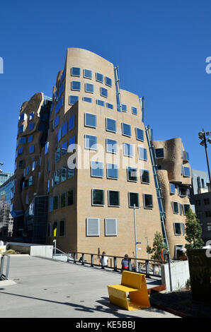 Il dr chau chak wing building in Sydney University of Technology, progettata da architetto Frank Gehry, denominato per il filantropo che essa finanziato. Foto Stock