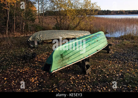 Filamento barche di riga, Finlandia Foto Stock