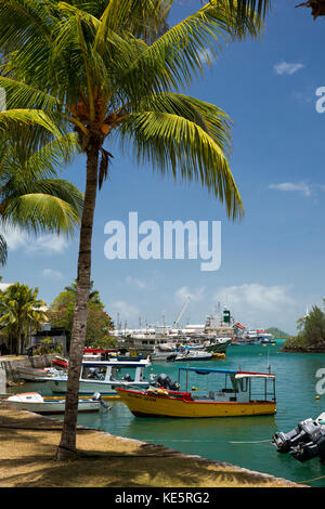 La Seychelles, Mahe, Victoria, Marine Charter Quay, le imbarcazioni da diporto Foto Stock