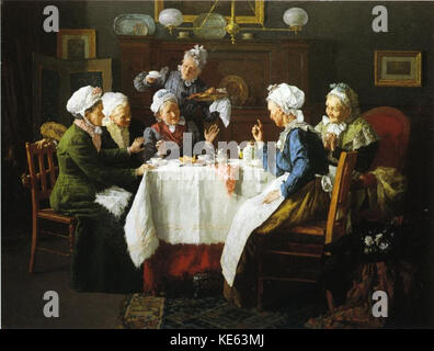 Tea Party (1905) da Luigi Moeller Foto Stock
