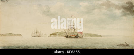 826105 Botany Bay New South Wales ca 1789 acquerello di Charles Gore Foto Stock