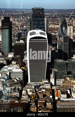 Walkie talkie buildingDesigned da Rafael Viñoly Beceiro, 20 Fenchurch Street, City of London Foto Stock