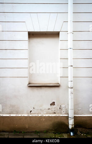 Dettaglio di un vecchio cemento bianco texture a parete Foto Stock