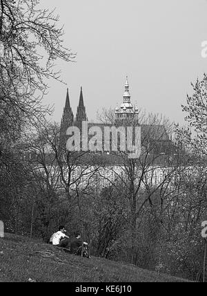 Chrám sv Víta da Petřín, Malá Strana, Praga, Repubblica Ceca Foto Stock