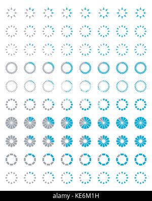 Set di icone di caricamento. EPS vettoriali 8 Illustrazione Vettoriale