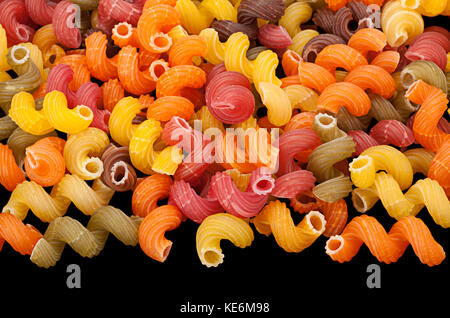 Multicolor a secco di pasta di turbolenza closeup visualizzare lo sfondo Foto Stock