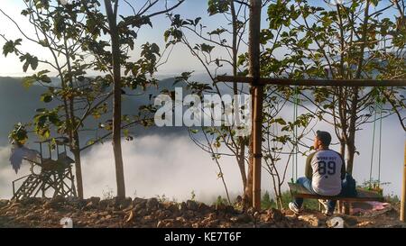 Sunrise in Bukit panguk kediwung Foto Stock