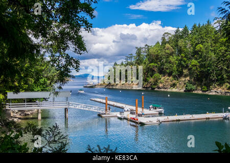 Boat Tours in e fuori di Butchart Cove, Vancouver Island; Victoria, British Columbia, Canada Foto Stock