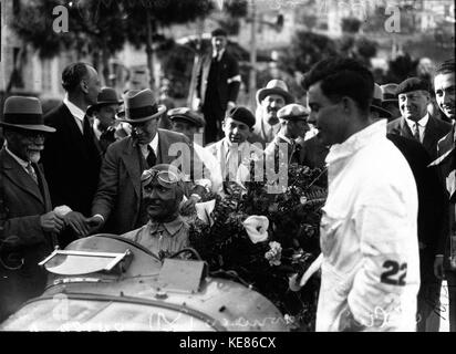 Louis Chiron al 1931 Grand Prix di Monaco Foto Stock