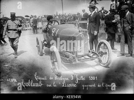 Giuseppe Collomb al 1921 Boulogne Grand Prix (4) Foto Stock