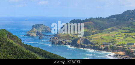 San Juan de Gaztelugatxe, costo della provincia di Biscaglia, Paesi Baschi Foto Stock