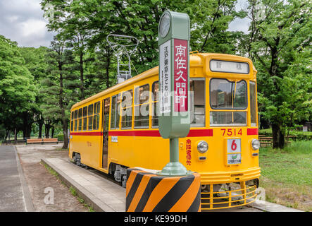 City train model 7500 realizzato nel 1962 presso il Museo dell'architettura all'aperto di Edo Tokyo, Tokyo, Giappone Foto Stock