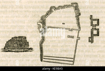 Pianta del santuario di Dodoni Hughes Thomas Smart 1820 Foto Stock